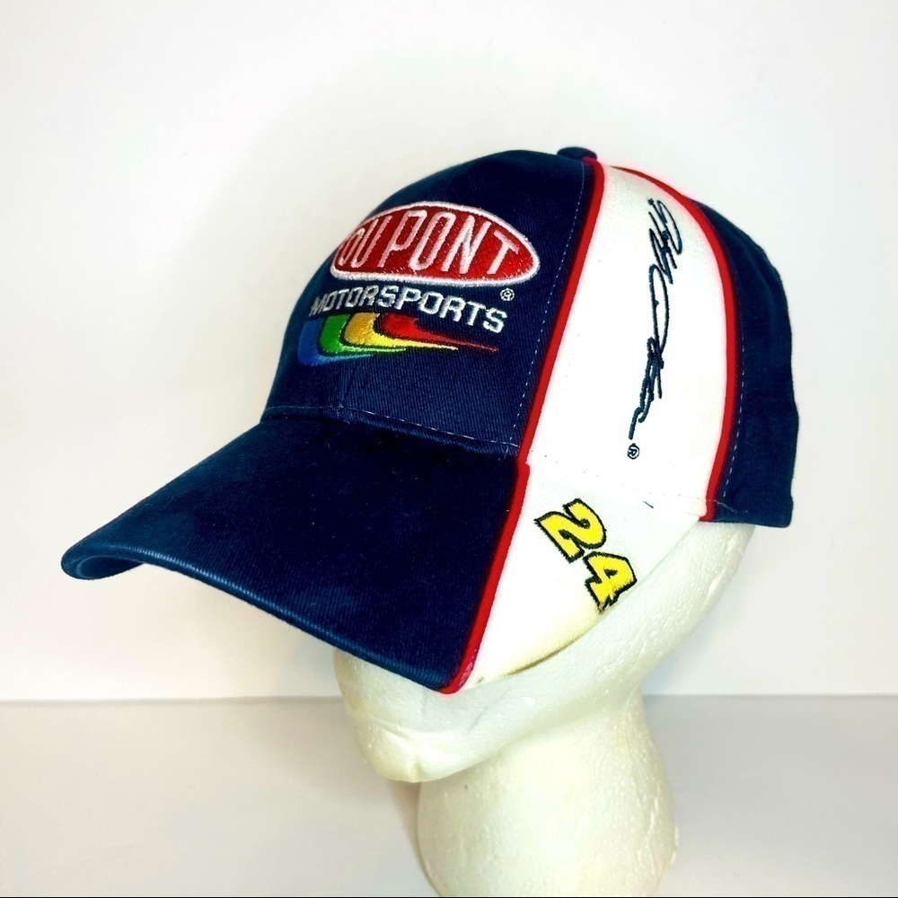 Jeff Gordon Hat Cap Strap Back Mens Dupont Blue NASCAR‎ Racing Winners Circle